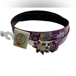 Disney Tinker Bell Girl’s Medium/Large Purple Belt With Flower Buckle New
